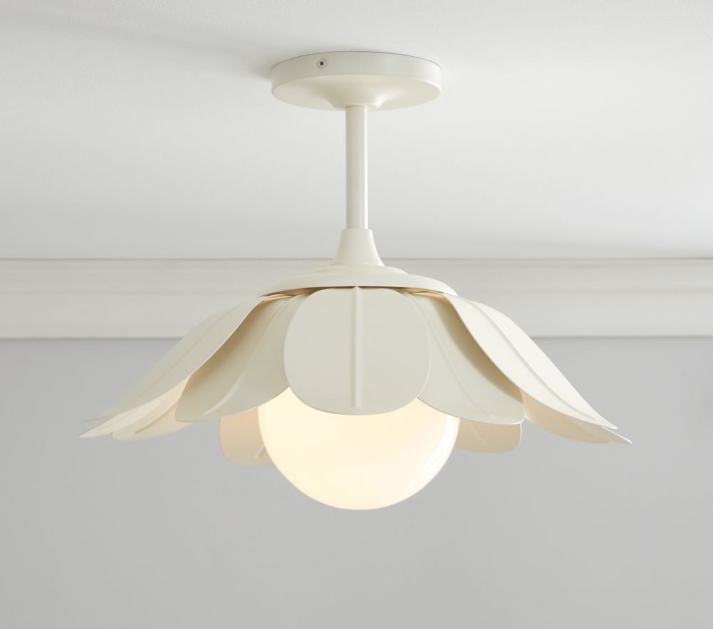 Flower Bud Semi Flushmount